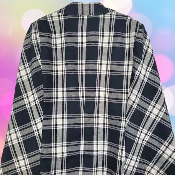 (75% OFF) NWT Trina Turk Juno Jacket Plaid Blazer Cape 0 (Has Stretch) MSRP $350 - Picture 4 of 7